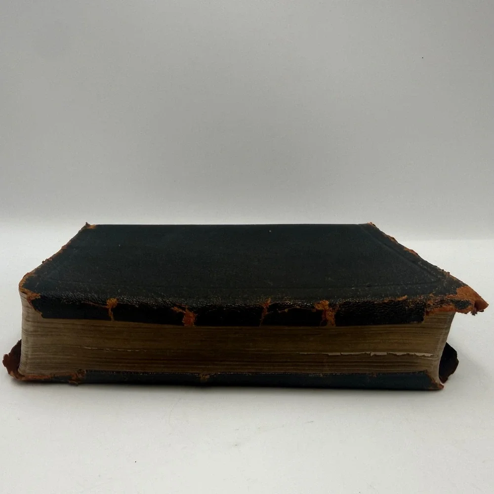 Antique KJV Holy Bible Teachers Edition Genuine Levant Morocco Leather Baptist